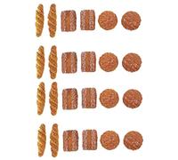 VICASKY 24 pezzi di pane per bambole, da giardino da fiaba, da dessert realistico, giocattolo di simulazione in miniatura, accessori da cucina, decorazioni modello