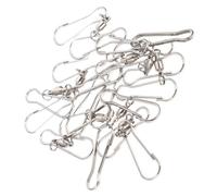 VICASKY 24 Pezzi Gancio Rotante a S in Acciaio Inox, Doppio Fermaglio per | Design Minimal Moderno, Montaggio senza Attrezzi, per Gazebo e Giardino, Argento Lucido, Riposizionamento Rapido