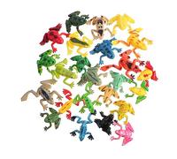 VICASKY 24 Pezzi, Piccolo Modello di Rana, Gioco di Lancio per, Rana, Animali in Miniatura, Rana, Statuetta di Rana, Piccola Rana, Anatra, Rana, Peluche PVC