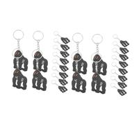 VICASKY 24 pezzi taglio gorilla carino portachiavi con animali per feste di compleanno, feste a tema e leggero e portatile, con materiale robusto per un uso durevole