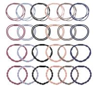 VICASKY 24pezzi Elastici per Capelli Intrecciati Bracciali e Fasce Corde Elastiche senza Danni per Donna e Bambine Vari Stili e Colori Adatte Tutti gli Usi