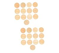 VICASKY 26 Pz pietre miliari del bambino oggetti di scena fotografici per neonati traguardo appena nati pietra miliare della famiglia pietra miliare infantile Di legno Khaki