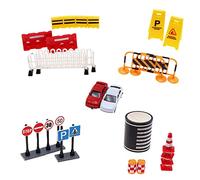 VICASKY 27pcs Miniatura Segnaletica Traffica Parti Sabbiera Accessori Per Casa Dolls Diorama Modelli Strada Realistici Per Foto Puntelli E Decorazione