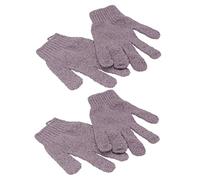 VICASKY 2paio Guanto Esfoliante da Bagno Guanti Scrub Corpo Five Fingers Guanto per Scrub da Doccia e Sauna Adatto per Uomo e Donna Facile da Indossare e Pulire