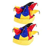 VICASKY 2pcs Clown Cappello Con Campane Per Adulti E Divertente Costume Cappello Per Halloween Carnevale E Feste Travestimento Per Momenti Indimenticabili