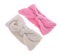 VICASKY 2pcs fasce per capelli con fiocco fasce per capelli a maglia per bambini accessori alla moda per ragazze per feste di compleanno e occasioni speciali
