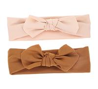 VICASKY 2pcs Fascia per capelli con disegno fiocco elastico per capelli per ragazze alla moda per bambini per feste e occasioni speciali