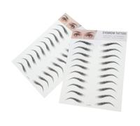 VICASKY 2pcs Imitazione Sopracciglio Trasferimento Simile ai Capelli Adesivi Per Gli Uomini E Sopracciglia Strumento E Stencil Per Il Trucco Sopracciglio Perfetto Tipo Nero
