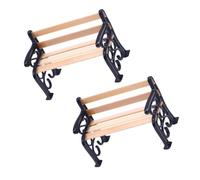 VICASKY 2pcs In Miniatura Panchina Di Legno Modello Per Casa Dolls Realistico Giardino Decorazione Per Paesaggi In Miniatura E Diorami