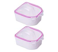 VICASKY 2pcs Manicure Ciotole Per La Rimozione Del Chiodo Doppio Ciotole Per Ammollo Efficace Gel E Smalto Per La Cura Del Chiodo Utensili Per La Casa Salone