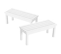 VICASKY 2pcs Miniatura Panchina Per Casa Doll Scala Vintage Design Decorazione Per Mini Paesaggio E Fotografia Panchina Di Legno Bianco Per Accessori Bambole