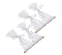 VICASKY 2pcs Miniatura Pizzo Tenda Per La Casa Delle Bambole Decorazione Della Finestra Tende Realistiche Per Sala In Miniatura Accessori Per Mini Case E Mobili Bambole
