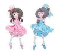 VICASKY 2pcs Resina Appeso Gamba Bambole Incantevole Fata Decorazione Per Ragazze Gioielli Da Tavolo In Stile Fairy Opere D'Arte Ecologiche E Per Salotti