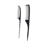 VICASKY 2pcs Salon Spazzola per capelli in fibra di carbonio con fine e grossolana resistente al calore, antistatica per separare e colorare per parrucchieri a casa