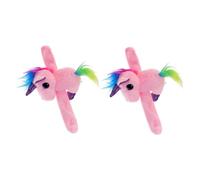 VICASKY 2pcs Unicorno Slap-Braccialetti Divertente Animale Polso Giocattoli Per Ragazzi Ragazze Fuzzy E Confortevole Per Feste E Feste Compleanno