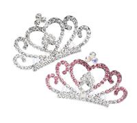 VICASKY 2pezzi Diademi per Bambine Piccoli Strass Pettine Corona Accessorio per Capelli Copricapo per Ragazzo Ragazza Idea Regalo per Compleanno e Natale