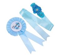 VICASKY 2pezzi Fascia Maternità Con Corsage Per Shower Elegante Sash Per Mamme Gravidanza Distintivo Decorativo Per Festeggiare Arrivo Del Bebè Design Vintage e Glamour