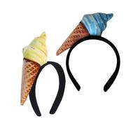 VICASKY 2pezzi Fascia per Capelli da Donna in Morbido Fascia per Capelli Design di Gelato Versatile per Ogni Donna per Lavarsi Viso Attività Sportive e Feste