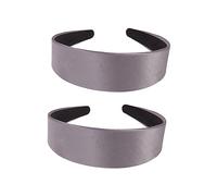 VICASKY 2pezzi Fascia Per Capelli Elegante Fascia a Colore Unico Cerchietti Per Capelli Creativo Copricapo Per Donne e Ragazze Grigio