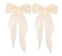 VICASKY 2pezzi Fermagli Per Capelli Fiocchi Mollette Per Capelli Da Donna Fiocchi Fermagli Per Coda Di Cavallo in Tessuto Colori Vivaci Per Vari Usi