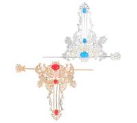 VICASKY 2pezzi Forcine per Capelli Cinesi Stile Hanfu Decorazione Gru di Buon Auspicio Accessori per Capelli in Lega Leggera e Resistente per Costumi Cosplay e Cerimonie del Tè