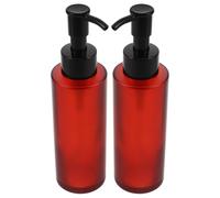 VICASKY 2pezzi Fusti di Vetro Ambrato Ricaricabili Pompa per Olio Struccante Lozione Shampoo Dispenser di Perdite da Adatti ai Viaggi