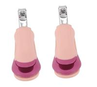 VICASKY 2pezzi Kit Di Delle Unghie Per Ragazzo Ragazza Set Manicure Rosa Con Forbici Pinzette e Tagliaunghie Accessori Sicuri e Portatili Per La Delle Unghie Dei Ragazzo Ragazza Per