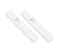 VICASKY 2pezzi Mezuzah Resina Bianca per Custodia Ebraica per Stipite Decorazione Leggera e Resistente per Ingresso Installazione Rapida per Interni Ed Esterni