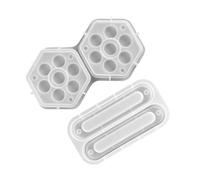 VICASKY 2pezzi Mold Per Scatola Di Dadi Resina Supporto Per Dadi Stampo Silicone Trasparente Con Coperchio Per Creazioni Fai Da Te