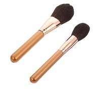 VICASKY 2pezzi Pennelli Make Up Professionali in Polvere Fondotinta Multiuso Strumenti Trucco Pratico e Portatile Setole Dense Lisce per Uniforme Applicazione