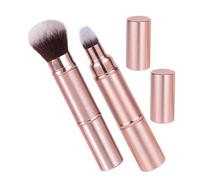 VICASKY 2pezzi Pennello Make up Retrattile Pennello Per Trucco Da Viaggio Per Fondotinta e Cipria Con Coperchio Igienico Per Fard e Terra Abbronzante