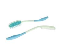 VICASKY 2pezzi Pettine di Plastica Manico lungo Pettine Massaggiante per Capelli Lunghi per Pazienti Anziani Leggero e Resistente Adatto Tutti i Tipi di Capelli