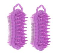 VICASKY 2pezzi Pettine Per Massaggio Del Capelluto in Silicone Da Spazzola Esfoliante Per Pulizia Del Capelluto in Doccia o Casa