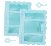 VICASKY 2pezzi Scatole Portaoggetti Plastica Per Gioielli Organizer Decorativo Con Design Sottile Per Anelli Orecchini e Collane Per Compleanni e Anniversari