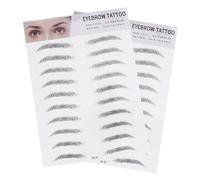 VICASKY 2pezzi Sopracciglia Finte Adesivi Artificiali per Sopracciglia Strumento per Nero per Uomo e Donna