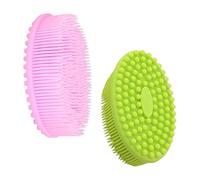 VICASKY 2pezzi Spazzola Da Bagno in Silicone Massaggiante Per Bagnetto Del Ragazza Accessori Per Bagno Di Rosa Realizzata in Silicone Alimentare