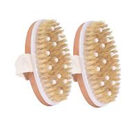 VICASKY 2pezzi Spazzola per Doccia Setole in Perline Spazzola Massaggiante per Corpo Esfoliante per Rimuove Cellule Morte e Sporco Adatta per Uso Domestico Colore Cioccolato