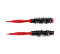 VICASKY 2pezzi Spazzola Rullo per Capelli da Salone Piccolo Pettine Rotondo in Nylon Spazzola Portatile Ventilata per Barbiere e Viaggio per Districamento e Asciugatura