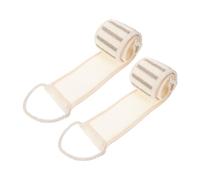 VICASKY 2pezzi Spugna Esfoliante Per Schiena in Lino Scrub Manico Esteso Panno Da Doccia Cinturino Adatto Per Pulizia Completa e Viaggio