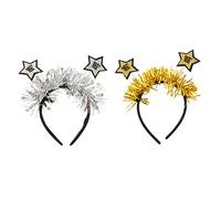 VICASKY 2pezzi Stella Cinque Punte Cerchietto per Capelli Natalizio Copricapo Natalizio Creativo Forma di Stella Accessori per Capelli per Feste di Natale Regalo per Ragazzo Ragazza Ragazz