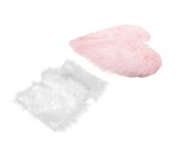 VICASKY 2pezzi Tappetino Cuore Pile Morbido e Per Fotografie Di Unghie e Decorazioni Per Saloni e Sessioni Di Manicure