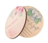 VICASKY 2pezzi Targhetta Annuncio Per Foto e Decorazioni Di Benvenuto Personalizzabile Per Nuovi Genitori Resistente e Elegante Per Annunci Di Nascita