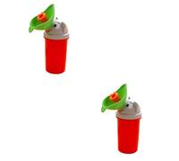 VICASKY 2pezzi Urinal Bottle Portatile Per Ragazzo Ragazza Con Design Adorabile Perdite Per Viaggi Auto e Attività All Aperto Pattern Rosso Per Bambina