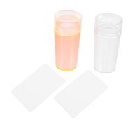 VICASKY 2Set di timbri per unghie con testa di gelatina e raschietto Chiaro Gelatina Timbro per Nail Art Disegni Per Professionali E Applicazioni