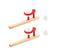 VICASKY 2sets Giocattoli Palline di Legno Galleggianti per Console di Gioco Portatile Divertenti Giocattoli Che Soffiano Palline per Sviluppo Motorio e Giochi di Stabilità