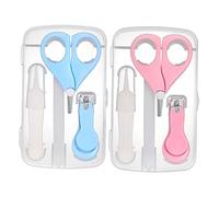 VICASKY 2sets Manicure Per Ragazzo Ragazza Tagliaunghie Forbice e Pinzetta Senza Custodia Inclusa Per Cura Delle Unghie Dei Ragazzo Piccoli