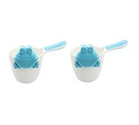 VICASKY 2sets Tazze Per Lavare Per Cucchiaio Da Bagno Sicura Design Rana Facile Da Usare e Pulire Per Bagnetto e Lavaggio Dei Colori