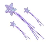 VICASKY 3 bastoncini a forma di stella con bacchette magiche glitterate per feste di compleanno, giochi di Halloween e spettacoli, design luminoso per momenti indimenticabili