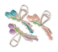 VICASKY 3 copricapo con accessori per capelli, a forma di tulipano, elegante e decorativo, per capelli, in lega