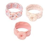 VICASKY 3 fasce per capelli a ciambella, annodate, per neonati e bambini piccoli, per occasioni speciali e quotidiani, disegni colorati per ragazze per feste di compleanno e